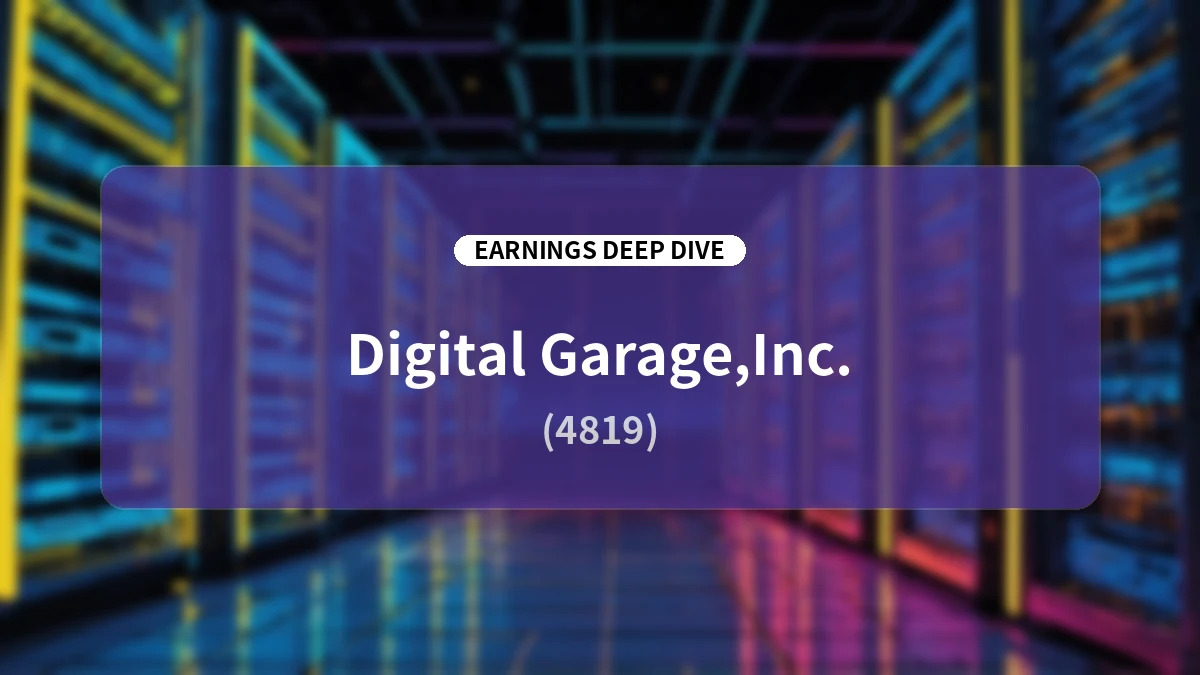 Digital Garage: Q1 FY2027 Earnings Deep Dive Report