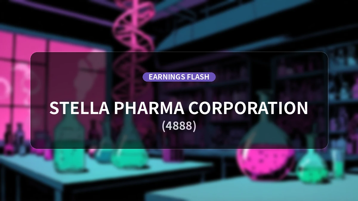 Stellar Pharma (4888) Earnings: Revenue +0.0% YoY at 92 Million Yen, Operating Loss of 245 Million Yen