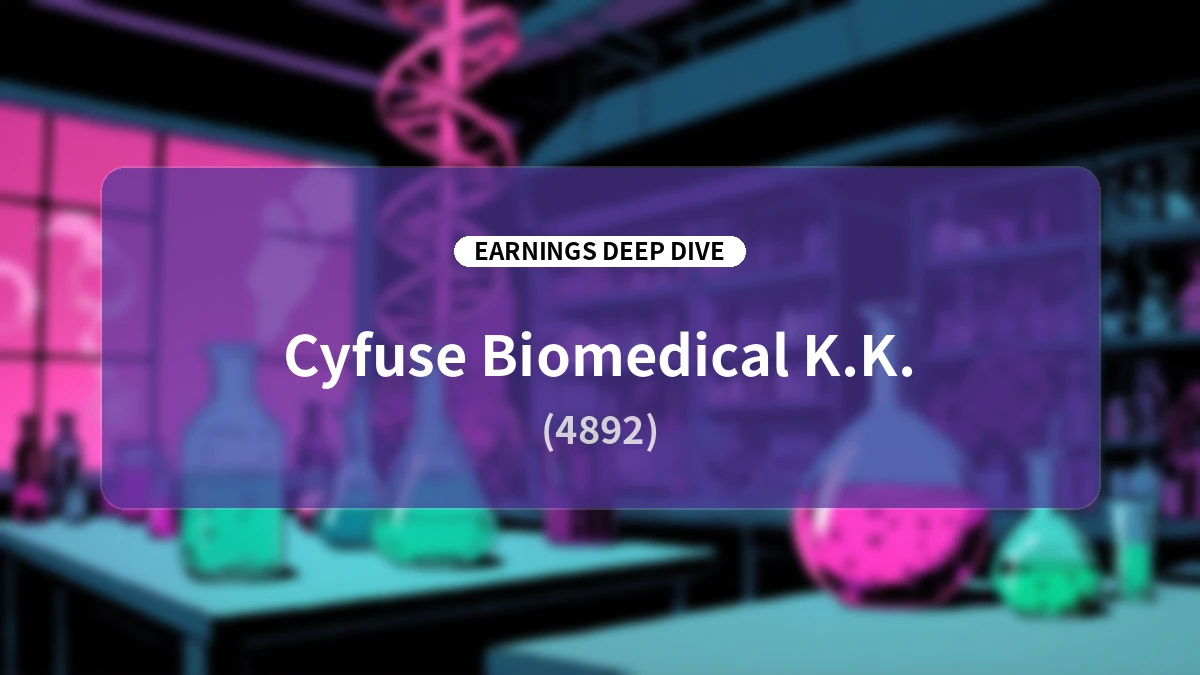 Cyfuse Biomedical (4892) Q2 FY2026 Earnings Analysis: Expanding Business Foundations and the Structural Growth Story in Regenerative Medicine and Devices