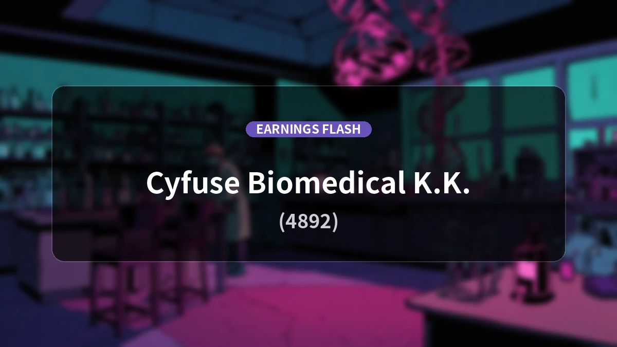 Cyfuse (4892) Reports Financial Results: Revenue Surges +254.6% YoY, Operating Loss at 417M Yen