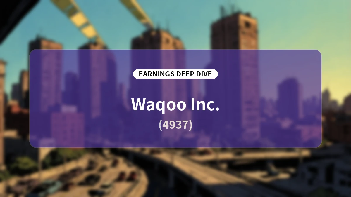 Waqoo (4937) Q3 FY2026 Earnings Deep Dive: Business Transformation Yields Second Upward Revision, Operating Profit Surges 3.7x YoY to ¥560 Million