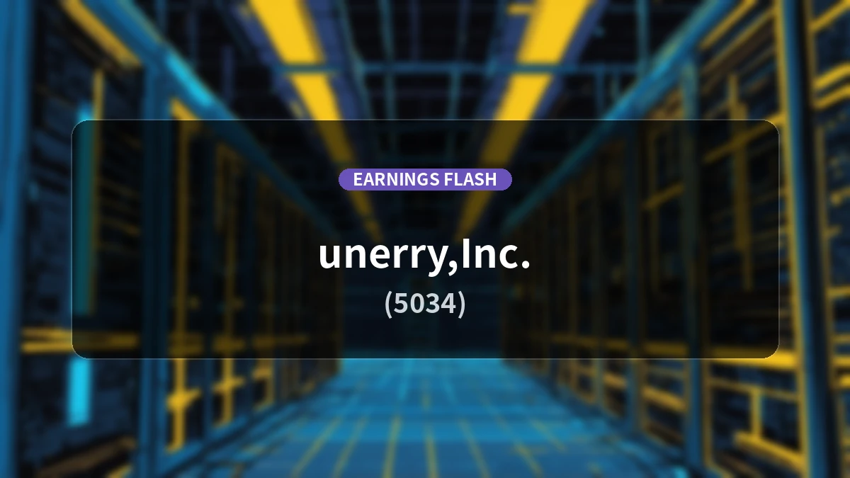 Unerry (5034) Earnings: Operating Profit at 424 Million Yen, Net Income of 330 Million Yen