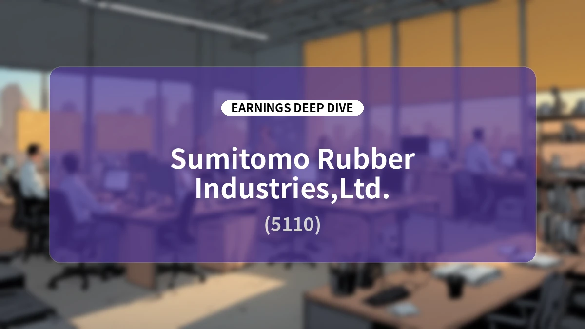 Sumitomo Rubber Industries (5110) FY2026 Q2 Earnings Deep Dive Report