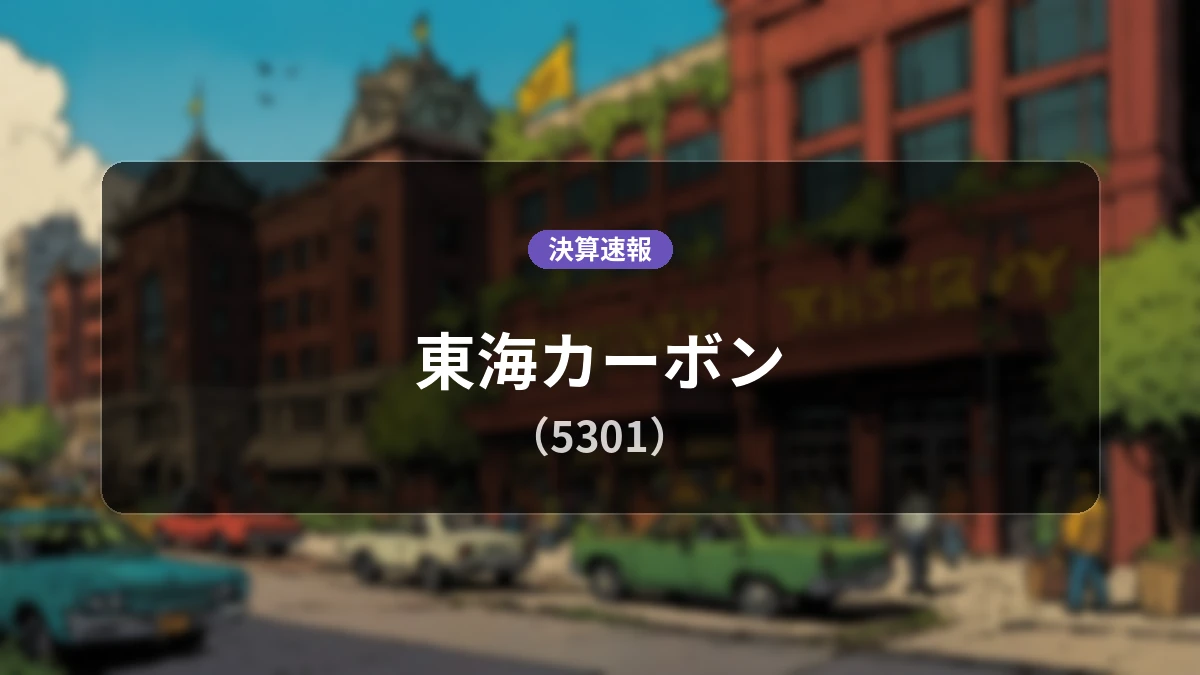 東海カーボン(5301)、決算:営業利益は前年同期比+10.5%増の151億円、純利益は-14.0%減