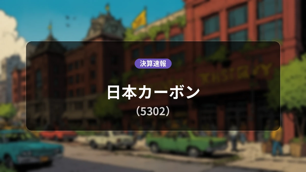 日本カーボン(5302)、最新決算:営業利益は前年同期比-5.1%減の24億7,500万円