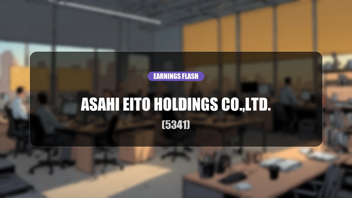 Asahi Eito Holdings (5341) Reports Latest Earnings: Revenue Down 4.9% YoY, Operating Loss of 79 Million Yen