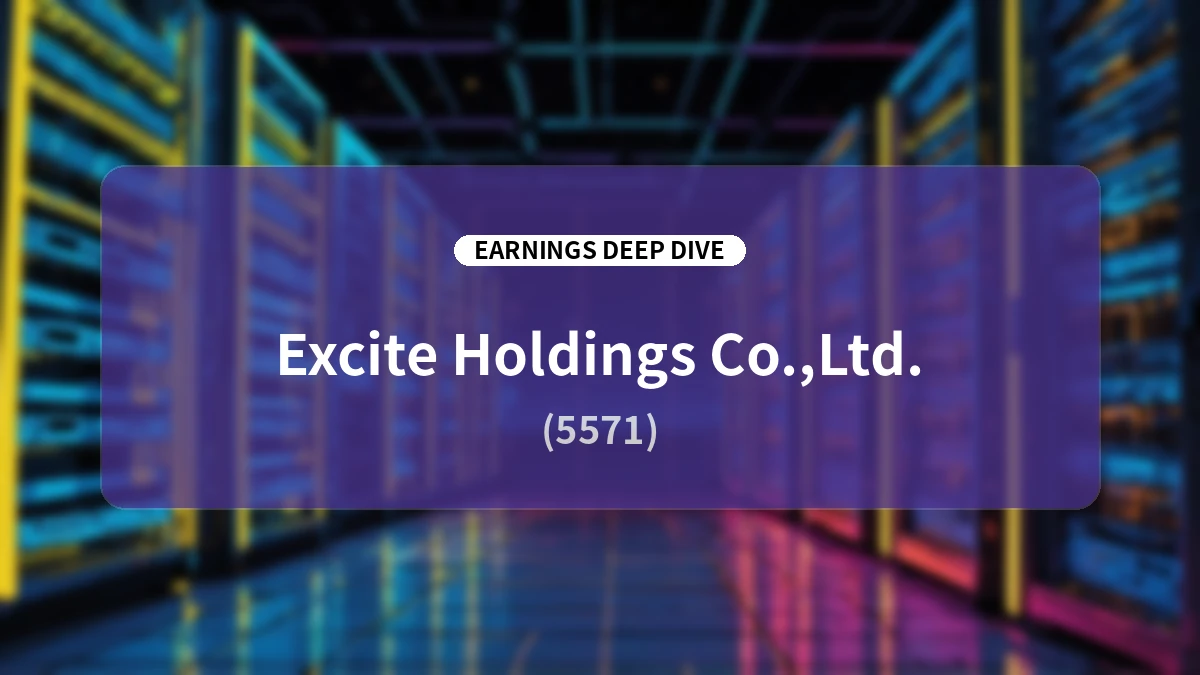 Excite Holdings (5571) Q1 FY2027 Earnings Analysis: Media Recovery and AI-Driven Efficiency Drive 50.9% Operating Profit Growth