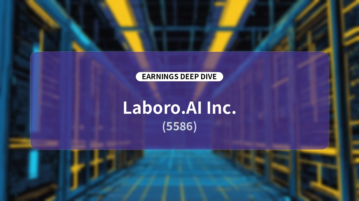 【深層解説】Laboro.AI (5586) 2026年9月期 第3四半期決算ディープダイブ:生産性向上による通期上方修正と2030年に向けた成長戦略