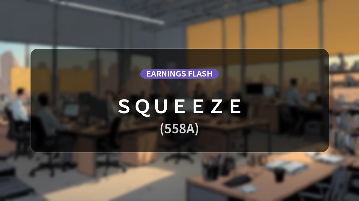 SQUEEZE (558A) Financial Results: Operating Income Reaches 430 Million Yen, Net Income 321 Million Yen