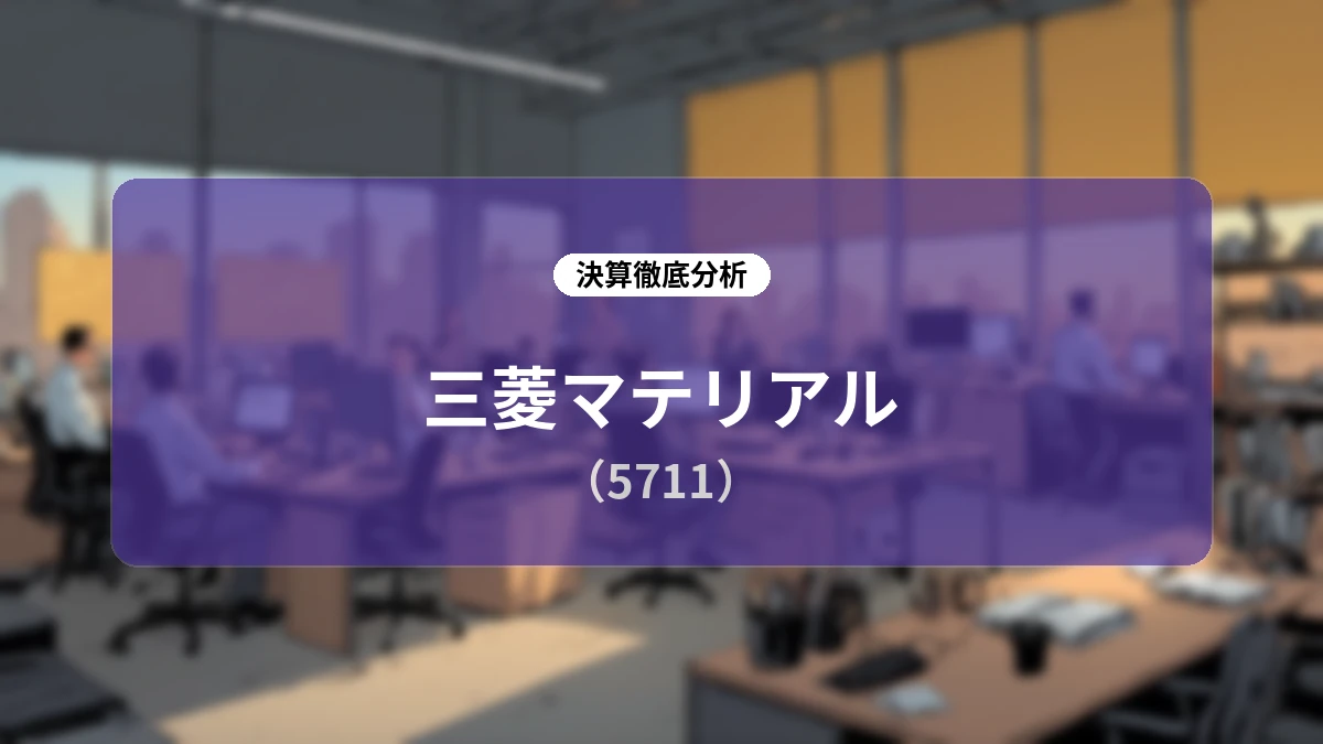三菱マテリアル 2027年3月期第1四半期決算分析:過去最高益の更新と通期大幅上方修正の背景