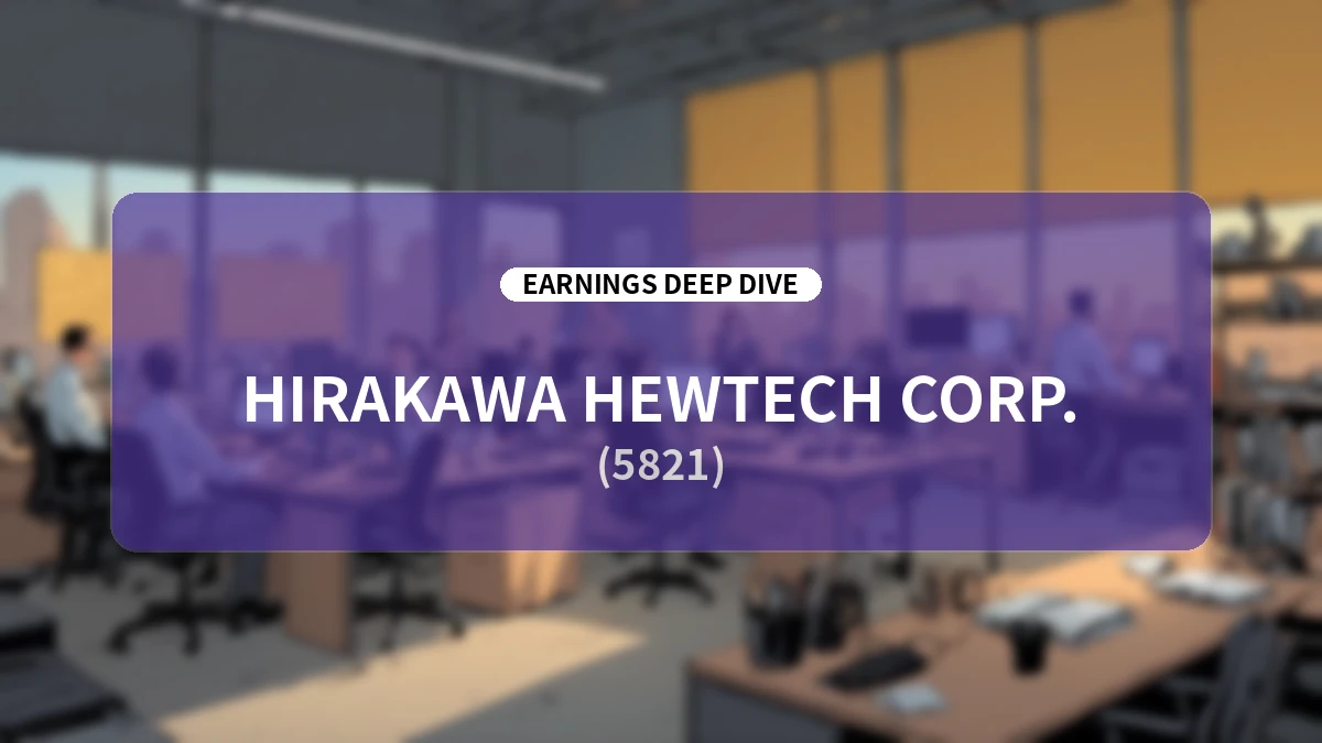 Hirakawa Hewtech Q1 FY2027 Earnings Analysis: Strong Growth in Core Business and Upward Revision of Full-Year Forecasts and Dividends