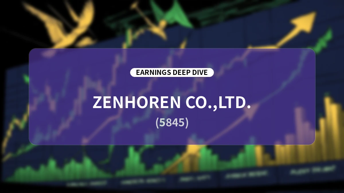 Zenhoren (5845) Q1 FY2027 Earnings Deep Dive: A Growth Story Driven by Record Profits and Upward Revisions to Full-Year Guidance and Dividends