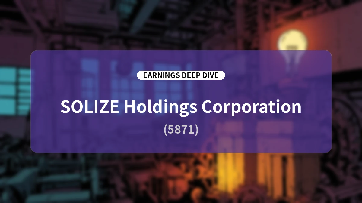 SOLIZE Holdings FY2026 Q2 Earnings Deep Dive: A Growth Story Driven by Holding Company Transition and Human Capital Investment