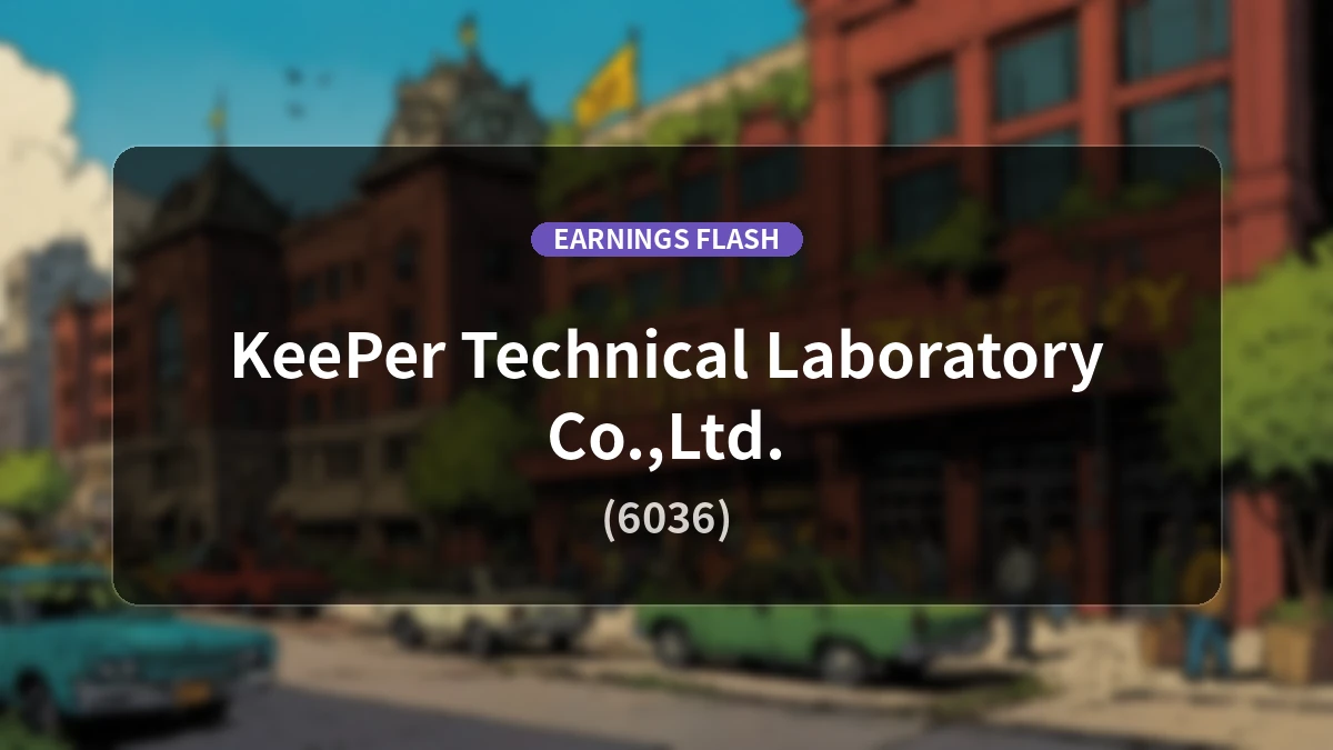 KeePer Technical Laboratory (6036) Reports Financial Results: Net Income Surges 101.1% YoY to 9.83 Billion Yen
