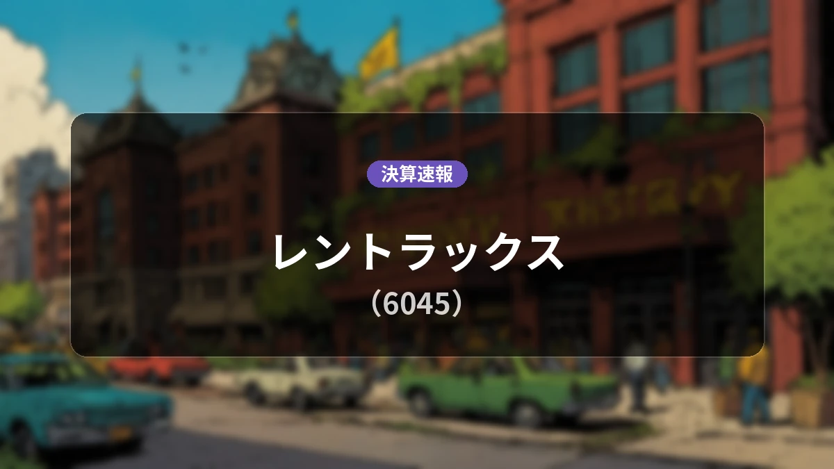 レントラックス(6045)、決算：営業利益は前年同期比+140.9%増の10億9,800万円、純利益+160.4%増
