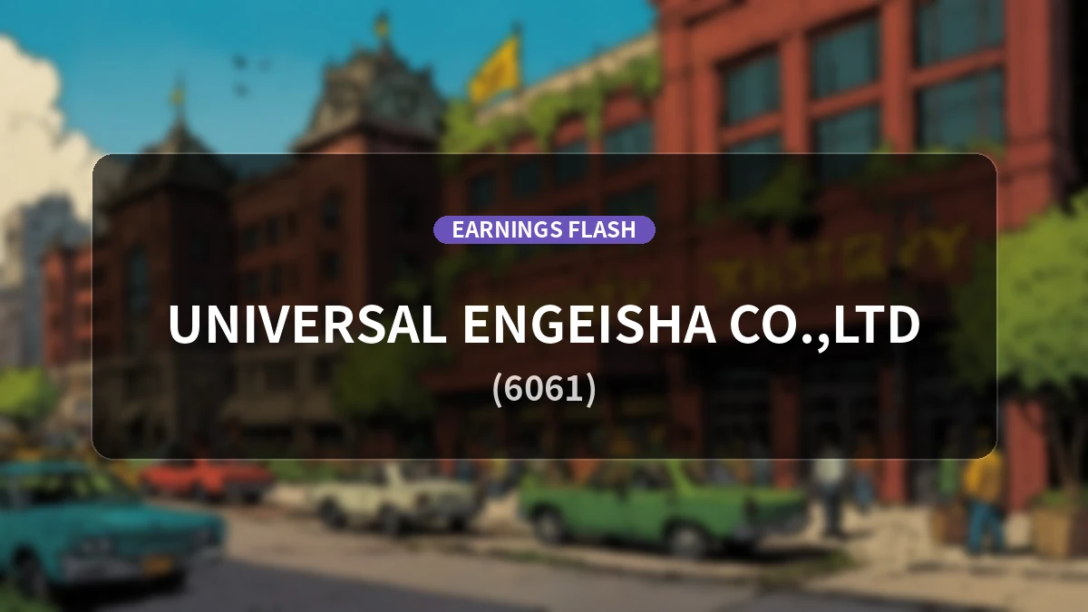 Universal Engeisha (6061) Earnings: Operating Income Up +18.9% YoY to 3.15 Billion Yen
