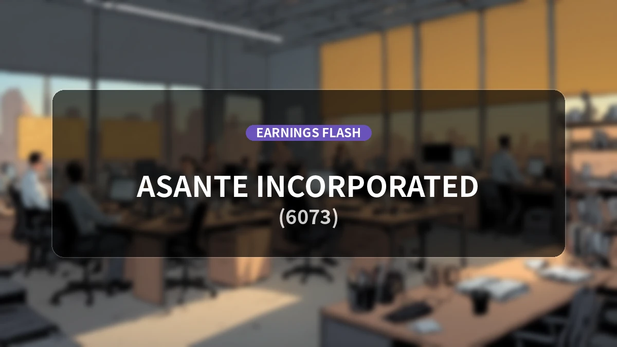 Asante (6073) Earnings: Operating Profit Decreased by 54.9% YoY to 209 Million Yen