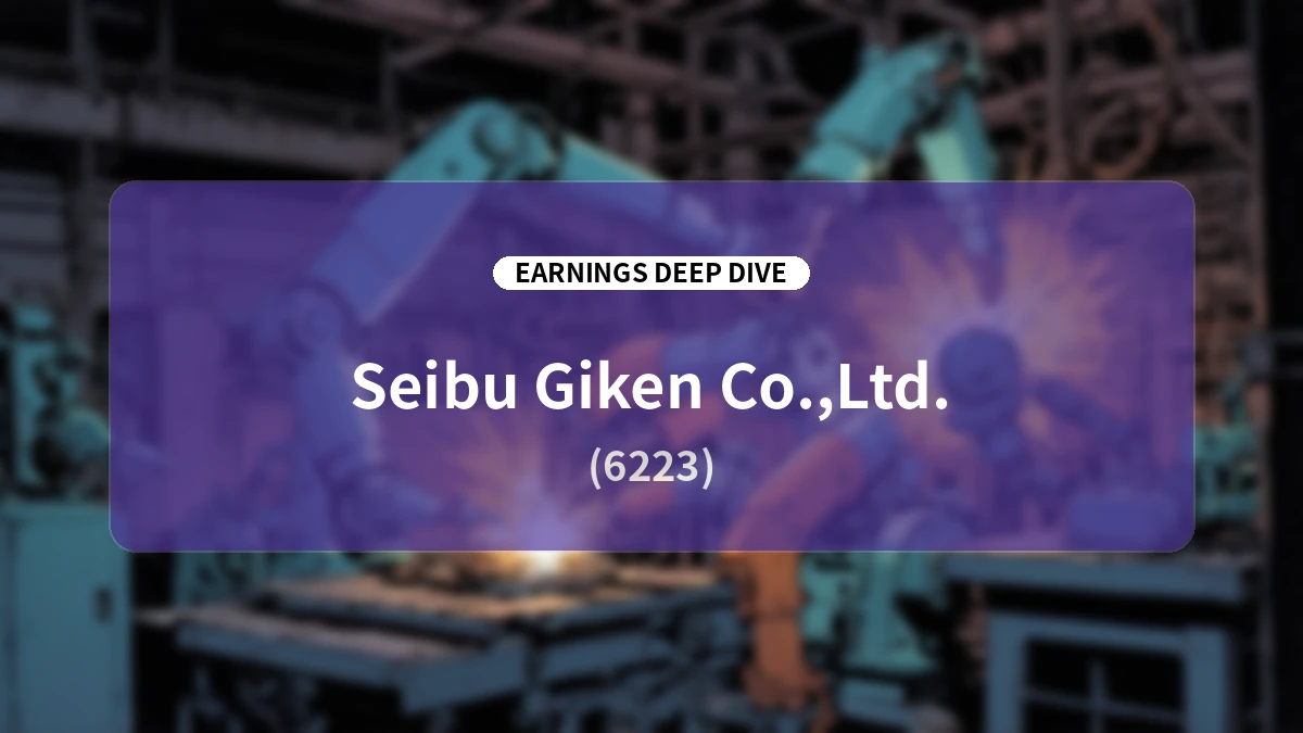 Seibu Giken (6223) FY2026 Q2 Earnings Deep Dive: Mid-Term Growth Story Driven by Steady Progress in Large-Scale Projects and Accelerated Growth Investment
