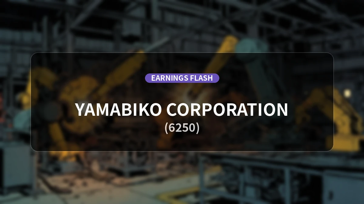 Yamabiko (6250) Earnings: Operating Income Up 37.0% to JPY 16.086 Billion, Net Income Increases 54.2%
