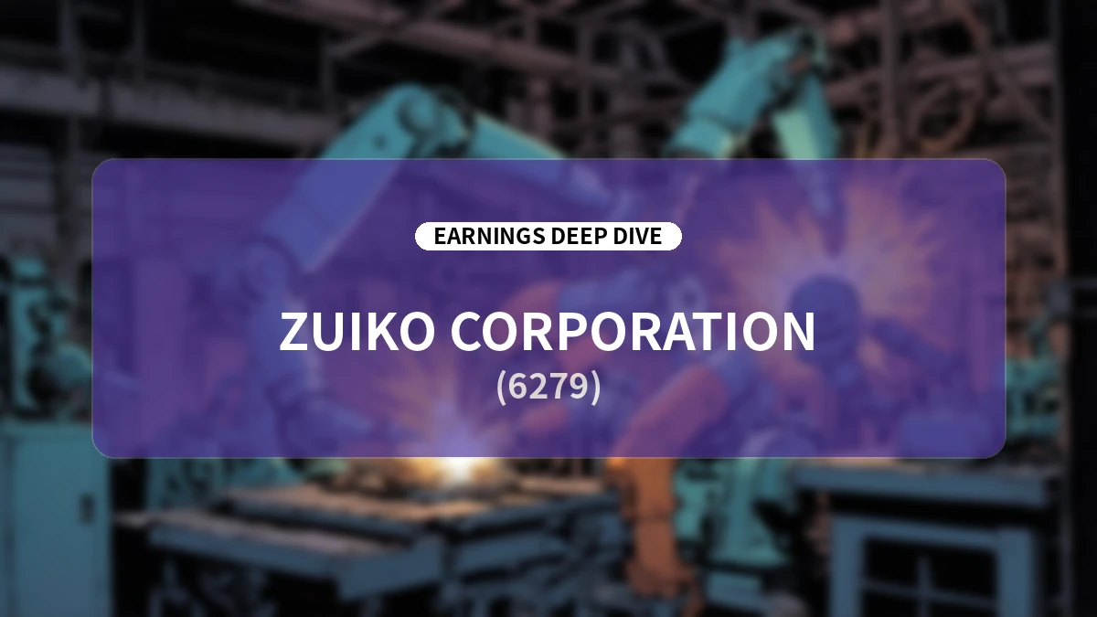 Zuiko (6279) FY2026 Interim Results: From First-Half Deficit to Sharp Second-Half Recovery, Supported by ¥18.5 Billion Backlog and Diversification Strategy