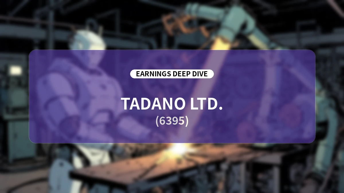 Tadano H1 FY2026 Earnings Deep Dive: Strong Profit Growth Driven by TIS Acquisition and Pricing Improvements