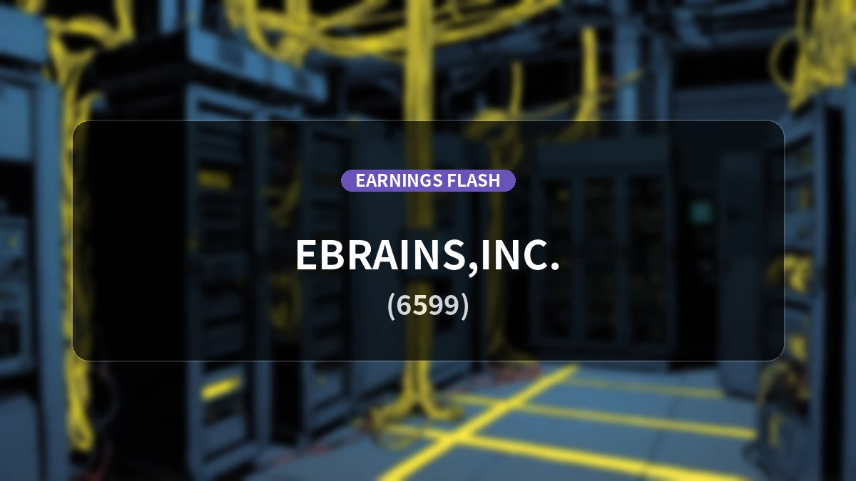 Eblen (6599) Earnings: Operating Profit Up 91.8% YoY to 213 Million Yen, Net Income Up 79.5%