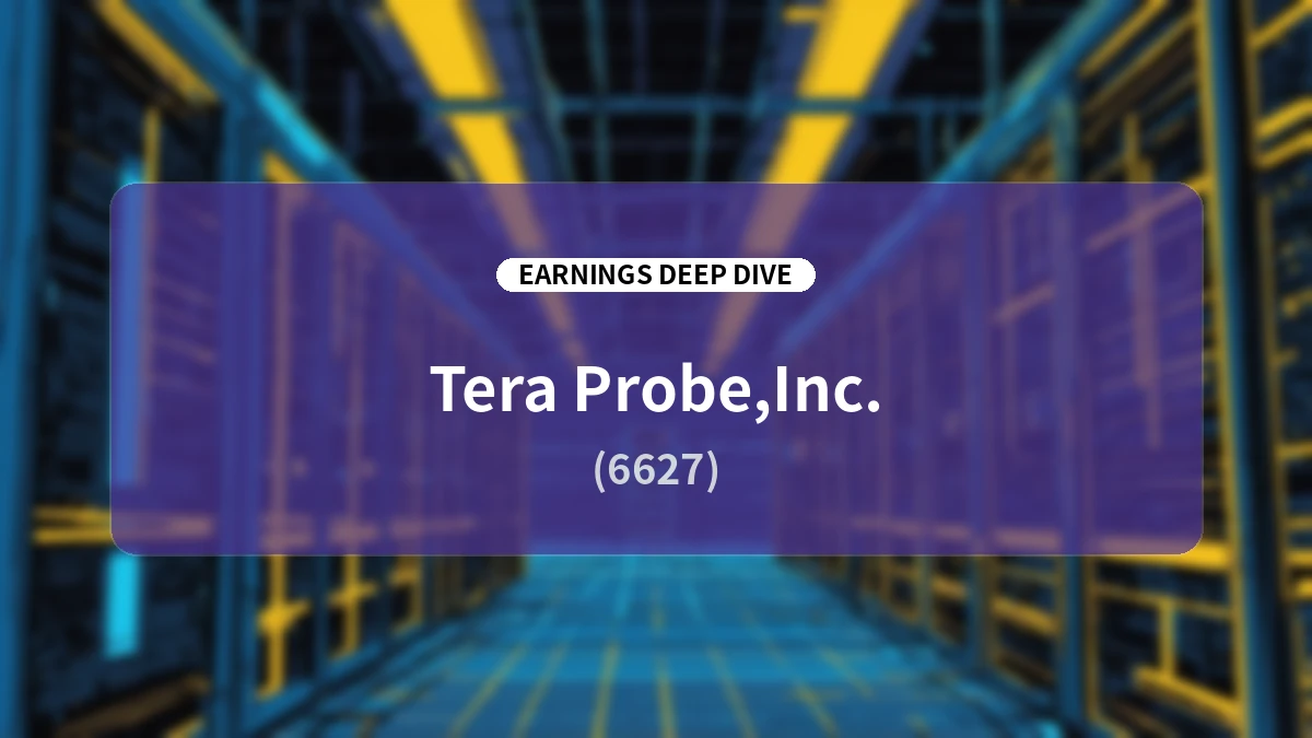 TeraProbe (6627) Q2 FY2026 Earnings Deep Dive: High-Growth Trajectory Driven by Advanced Data Center Demand and New Taiwan Facility