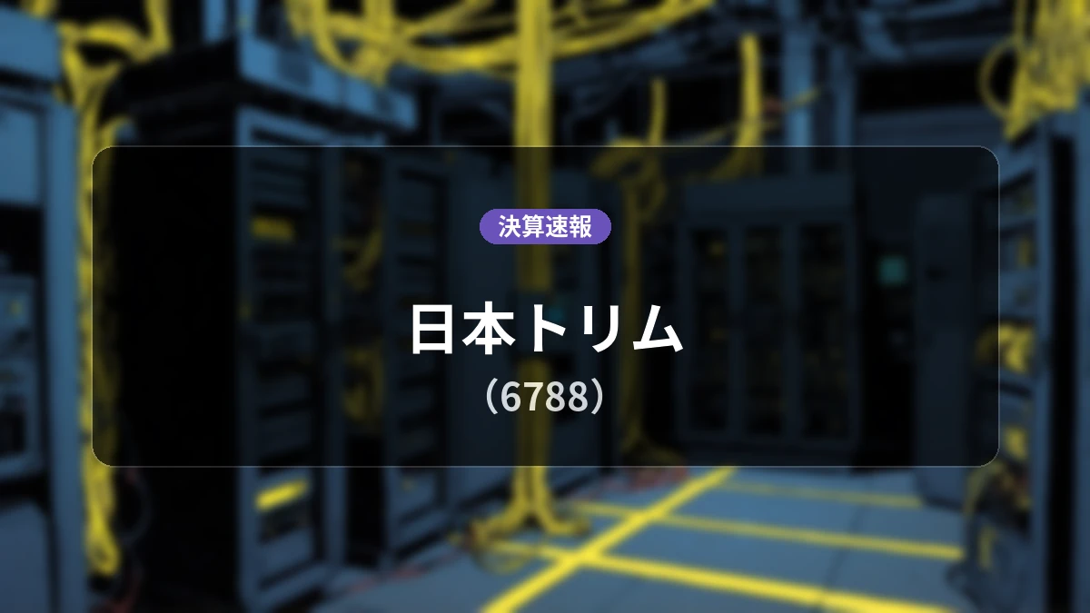日本トリム(6788)、決算：営業利益は前年同期比+48.4%増の8.55億円、純利益+32.7%増