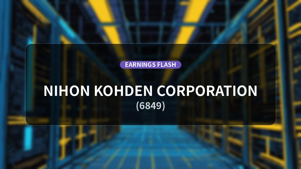 Nihon Kohden Corporation (6849), Earnings: Net Sales Decreased by 5.2% YoY to 47,405 Million Yen, Operating Loss at 983 Million Yen