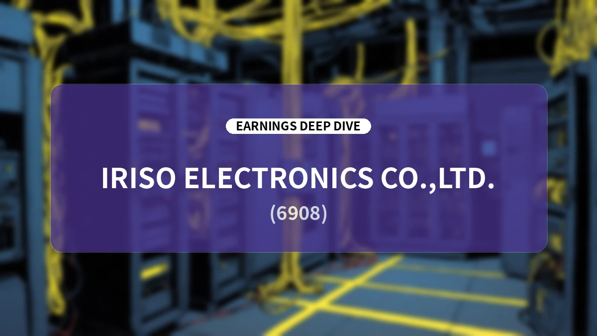 Iriso Electronics FY2025 Results and FY2026 Outlook: Structural Transformation Amidst Radical Governance Reform and Record-High Sales