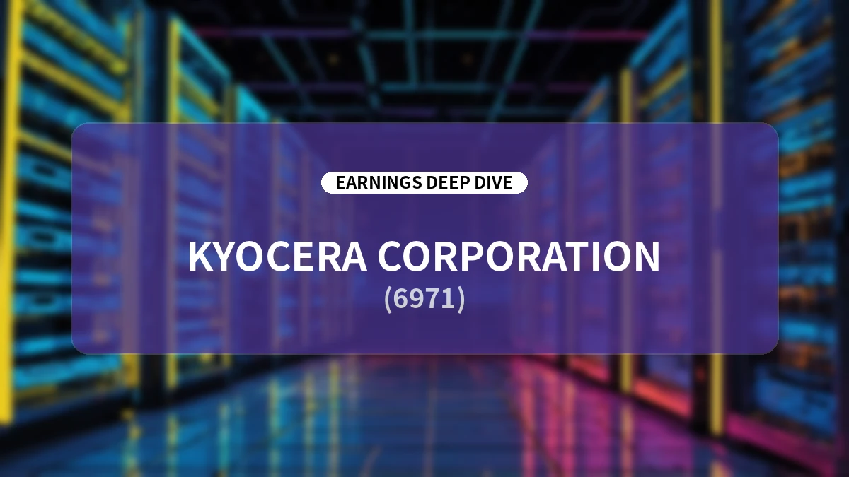 Kyocera Q1 FY2027 Earnings Deep Dive: Record-High Profits Driven by AI/Semiconductor Demand and Yen Depreciation; Full-Year Guidance Revised Upward
