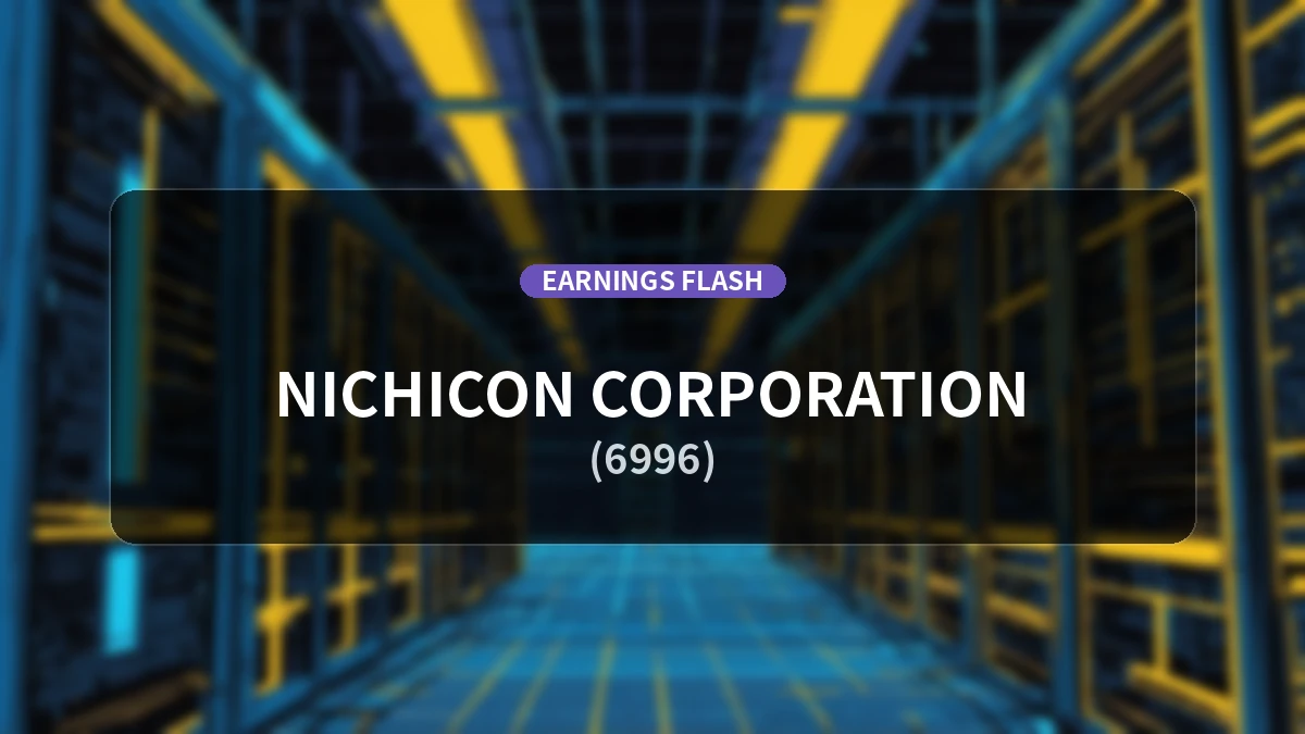 Nichicon (6996) Earnings: Operating Income Surges 292.1% YoY to 2.84 Billion Yen, Net Income Up 108.1%