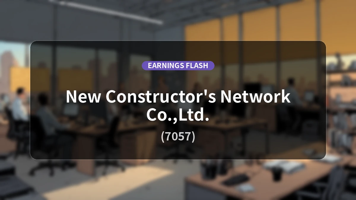 NCN (7057) Earnings: Revenue Increases 1.3% YoY, Operating Loss Reported at 41 Million Yen
