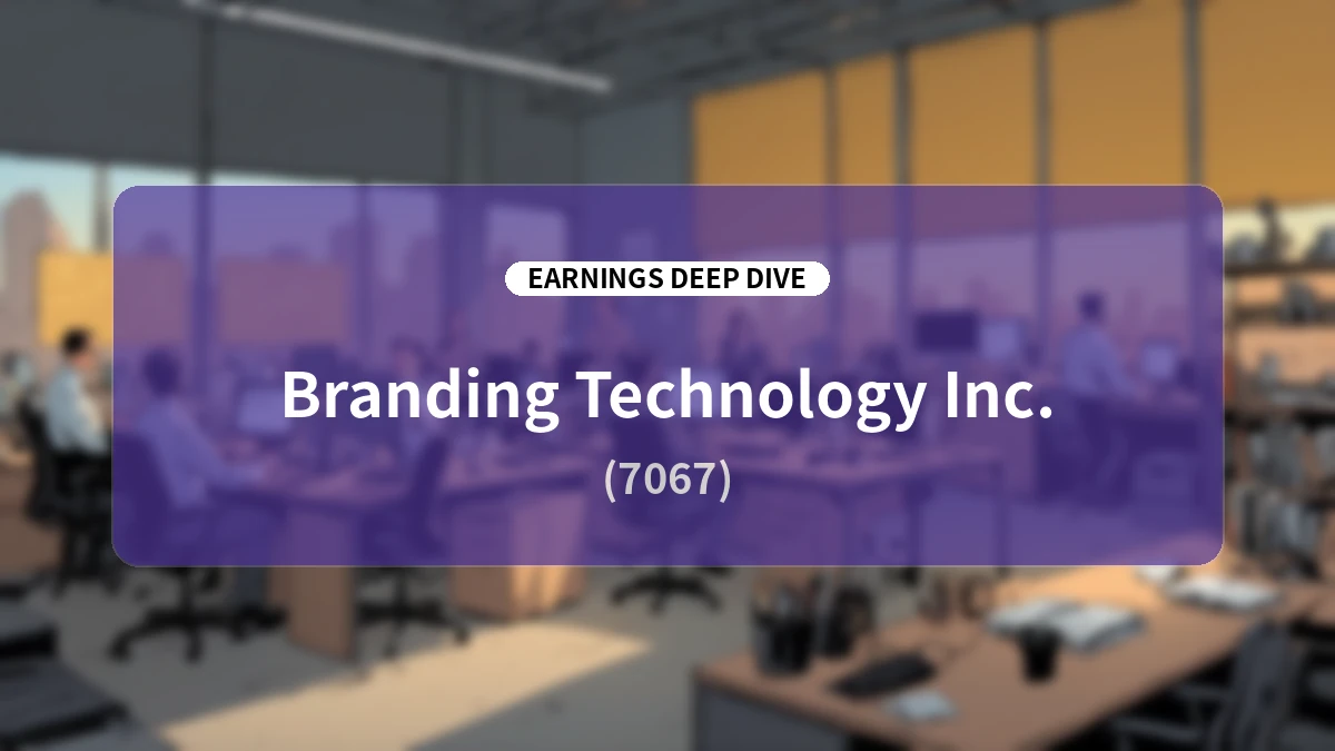 【Earnings Deep Dive】Branding Technology (7067) Q1 FY2027: Improving Profit Structure, Robust Recurring Revenue Base, and Growth Strategy via the 'Consortium Concept' for Mid-sized Enterprises