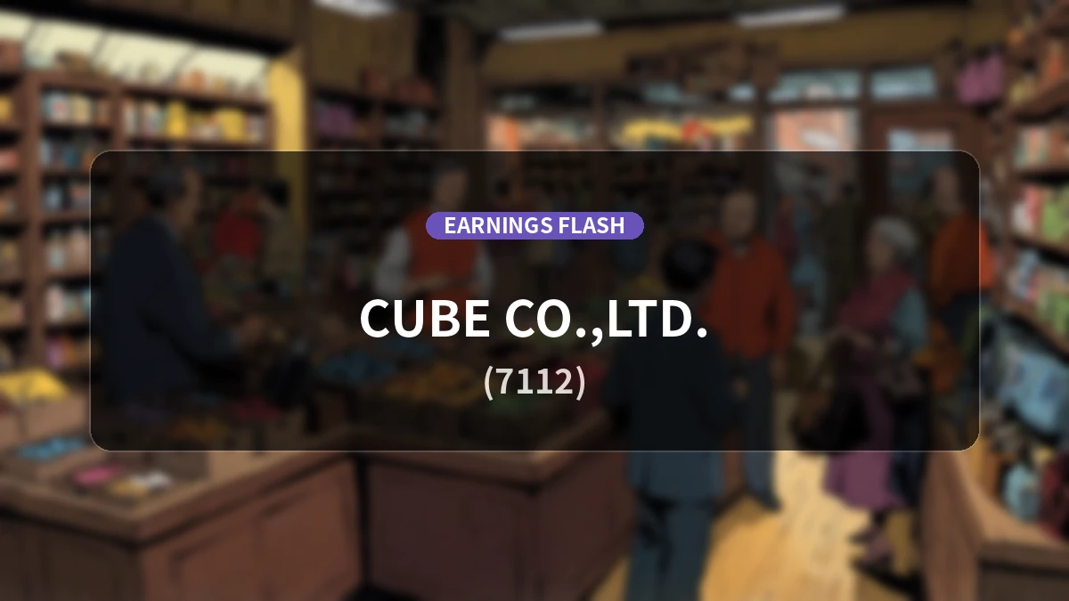 CUBE (7112) Earnings: Revenue Decreases -5.8% YoY to 2.22 Billion Yen with Operating Loss of 136 Million Yen
