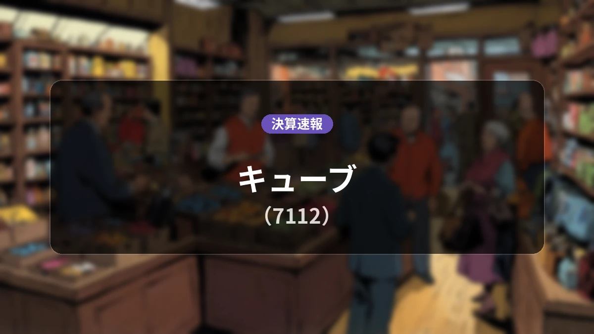 キューブ(7112)、決算:売上高は前年同期比-5.8%減の22億2,300万円、営業利益は-1億3,600万円