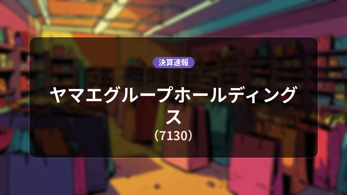 ヤマエグループホールディングス(7130)、最新決算:営業利益+12.8%増の39億2,400万円、純利益は+254.2%の大幅増益