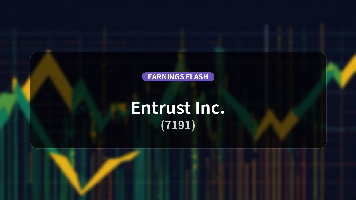 Intrust (7191) Earnings: Operating Profit Up 17.1% YoY to 772 Million Yen, Net Profit Up 18.2%
