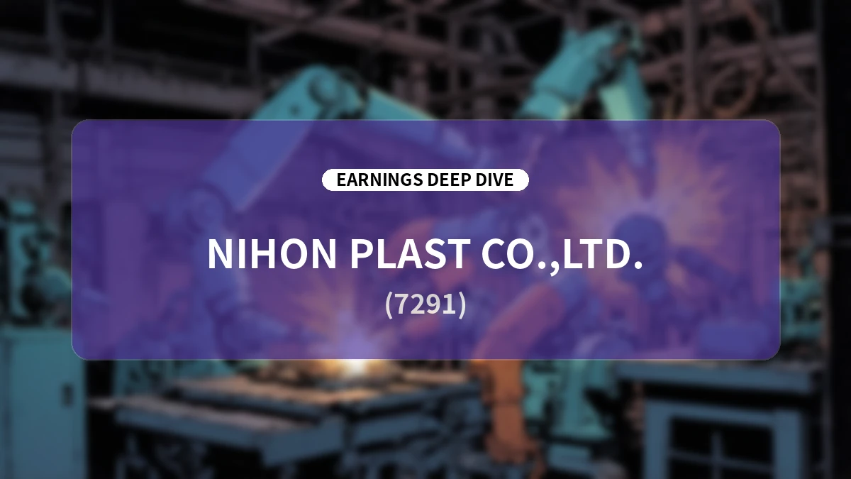 Nihon Plast Q1 FY2027 Earnings Deep Dive: Revenue Growth Offset by Product Mix and Overseas Struggles; Challenges in Structural Reform and Profitability
