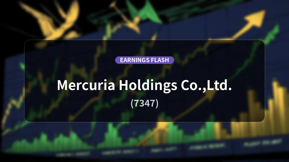 Mercuria Holdings Co., Ltd. (7347) Earnings Report: Operating Income Up 24.0% YoY to 18 Million Yen and Operating Revenue Up 1.0% YoY to 1,959 Million Yen