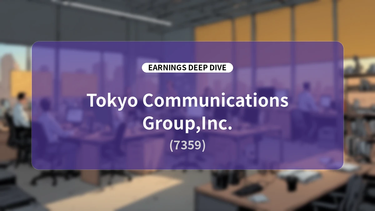 Tokyo Tsushin Group FY2026 Q2 Earnings Deep Dive: Double-Digit Growth Across All Segments and the Full Scope of the IP Portfolio Strategy