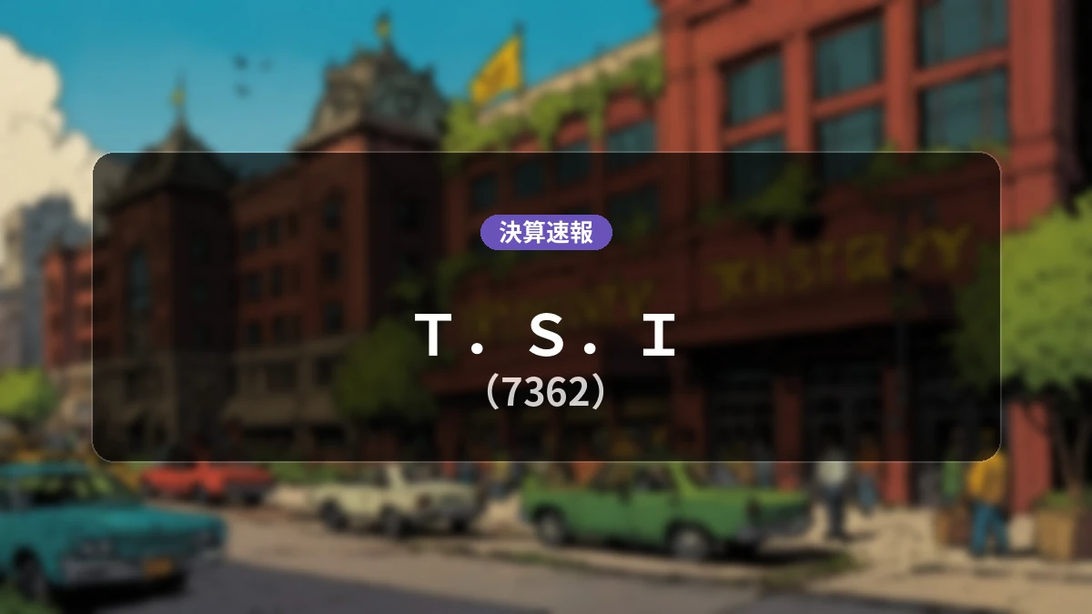 T.S.I(7362)、直近決算:売上高は前年同期比+26.1%増の28.5億円