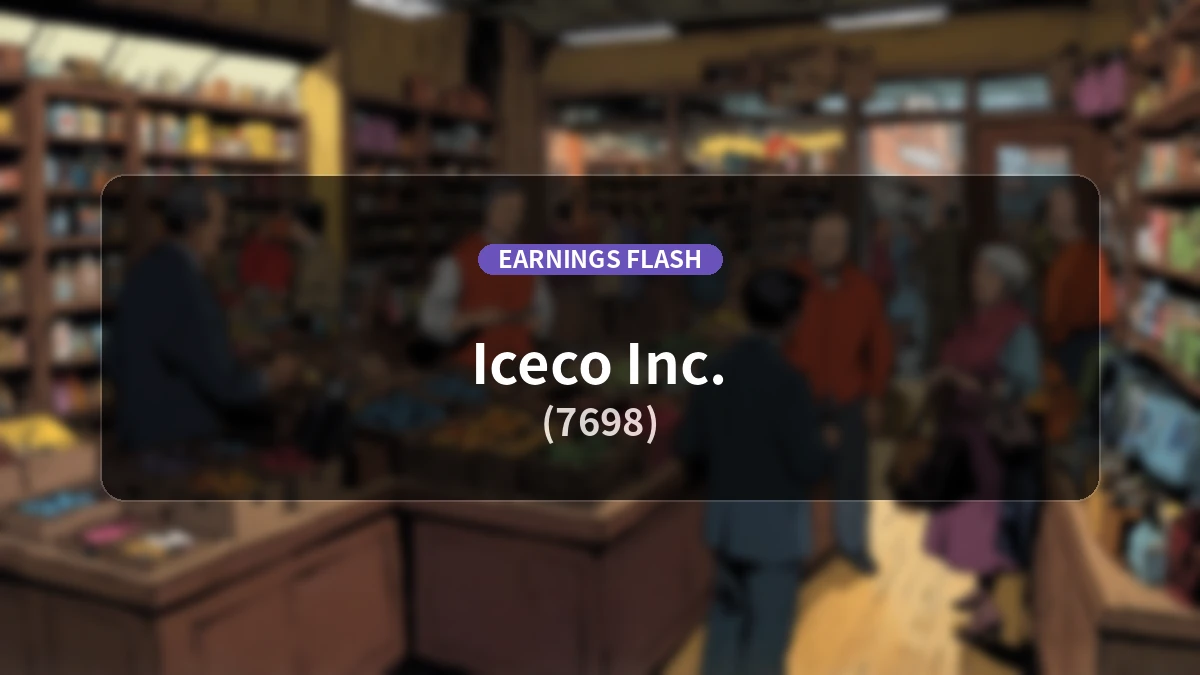 Isco (7698) Earnings: Operating Profit Decreased by 44.3% YoY to 142 Million Yen, Net Income Down 45.6%
