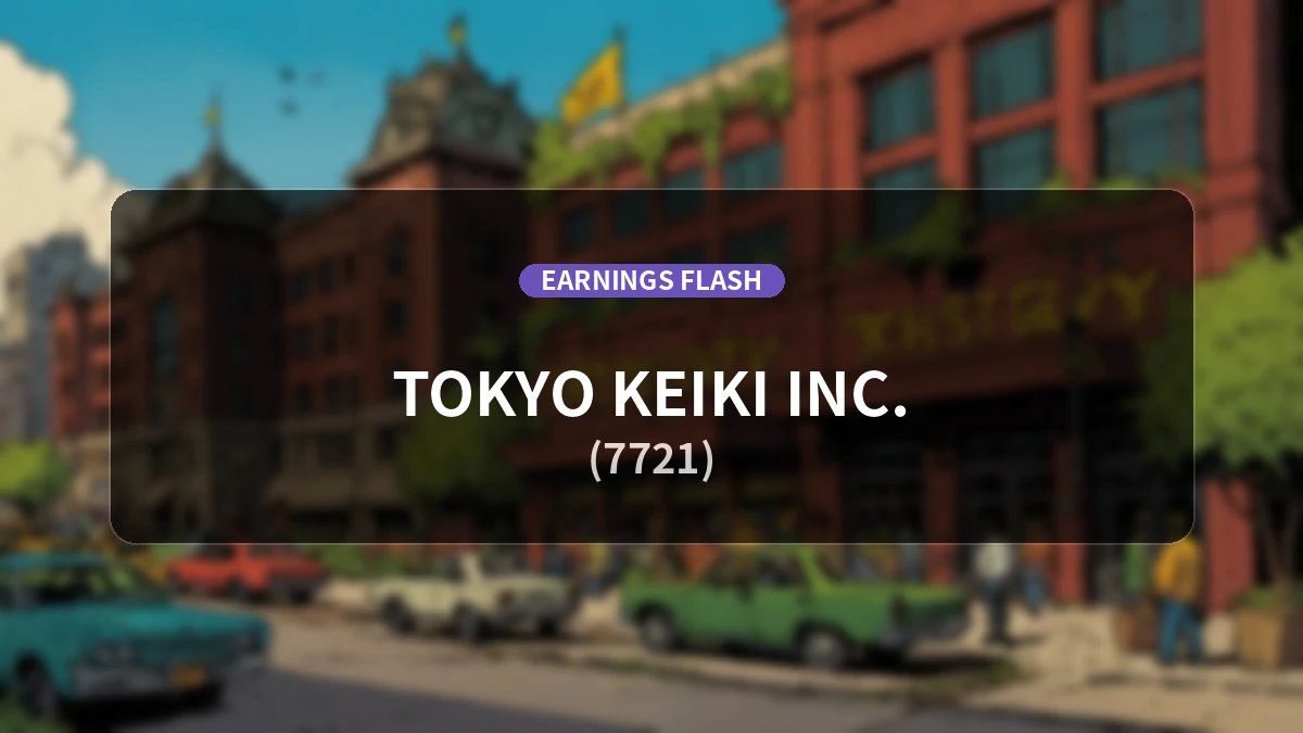 Tokyo Keiki (7721) Earnings: Revenue Increases 9.9% YoY