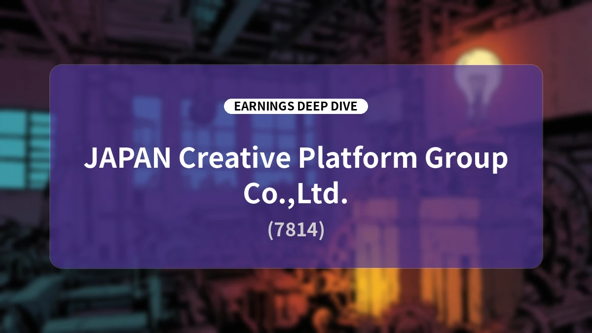Nihon Sosei Group (7814) Q2 FY2026 Earnings Deep Dive Report