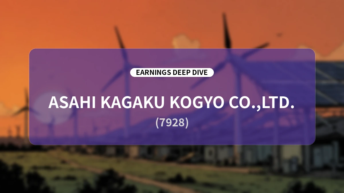 Asahi Kagaku Kogyo (7928) FY2026 Earnings Deep Dive: Achieving Operating Profitability and Optimizing Global Production