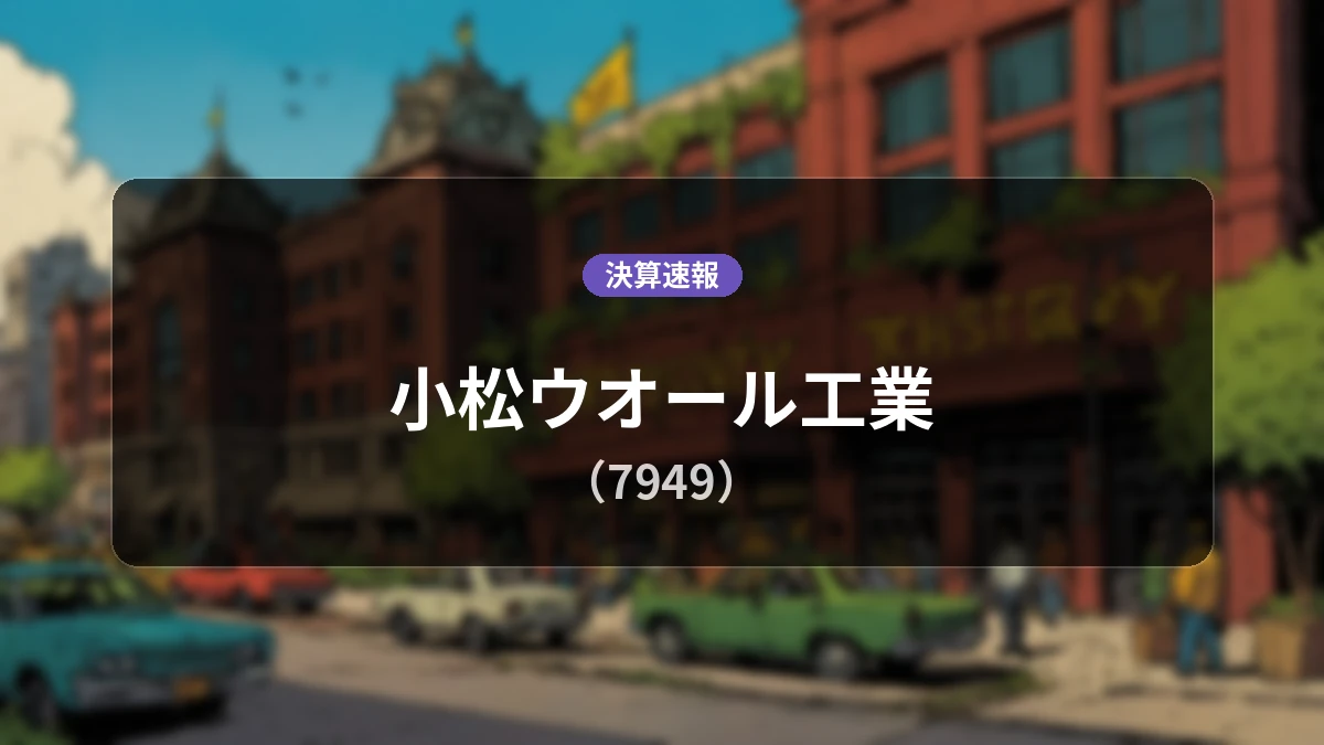 小松ウオール工業(7949)、中間期決算:営業利益は前年同期比+36.2%増の4億1,800万円、純利益+23.5%増