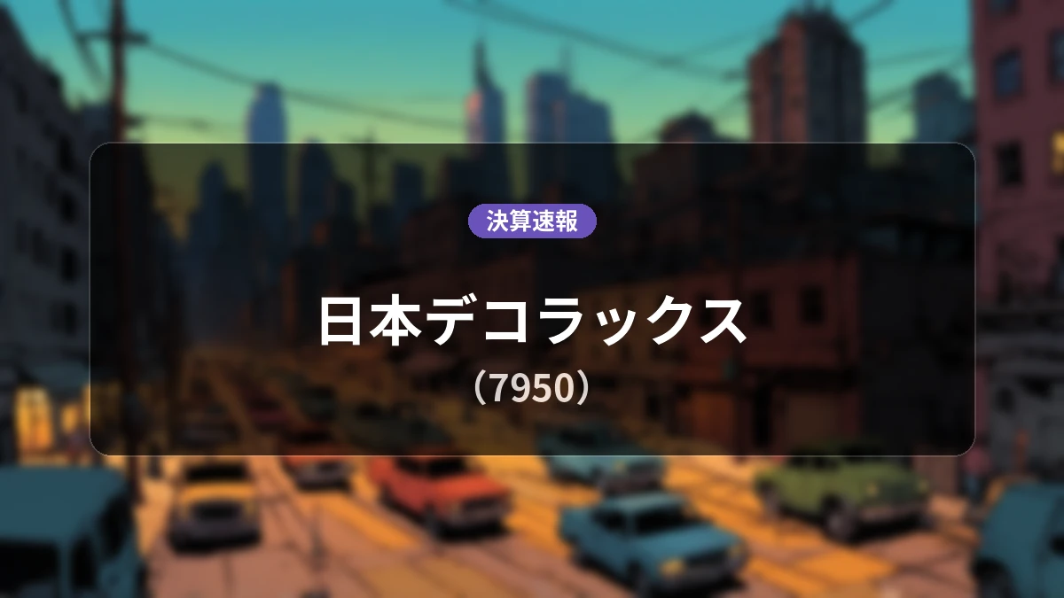 日本デコラックス(7950)、中間期決算:営業利益は前年同期比+50.7%増の1億9,900万円、純利益は+114.3%増