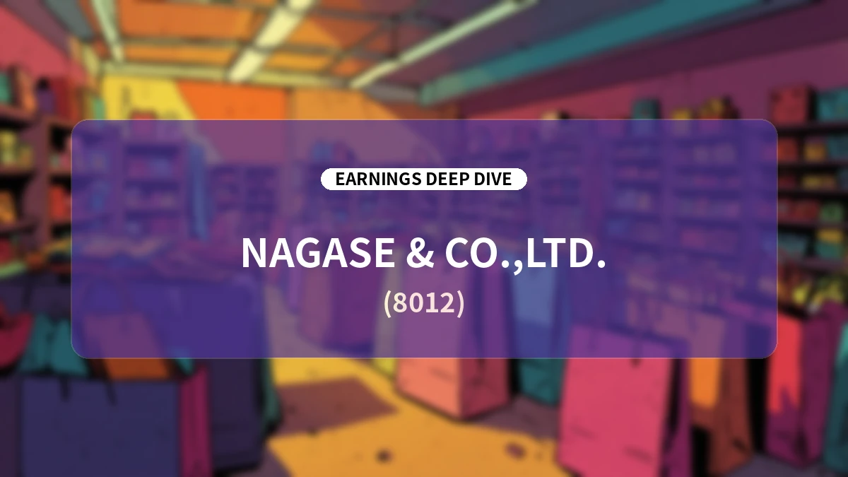 Nagase & Co., Ltd. (8012) Q1 FY2026 Earnings Deep Dive: Record-Breaking Results Driven by Resilient Supply Chains, AI Semiconductors, and Life Sciences
