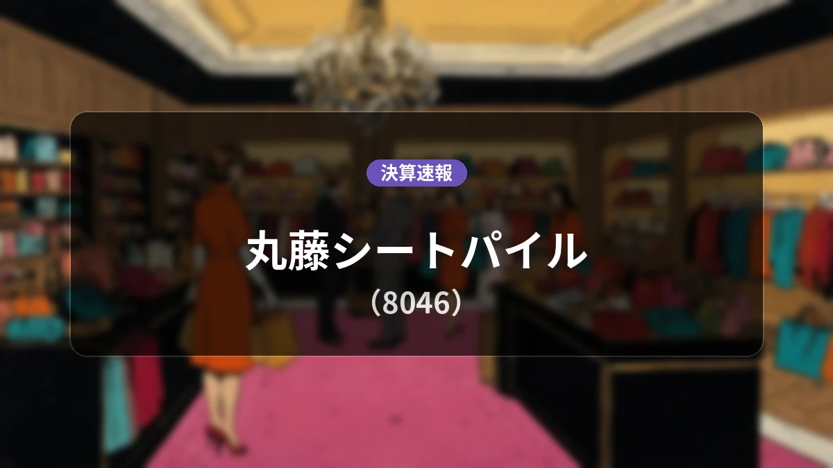 丸藤シートパイル(8046)、決算速報：営業利益は前年同期比+48.0%増の8億4,900万円、純利益+35.6%増